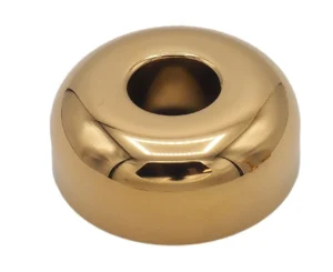MERKUR razor stand 4007 in bright gold, round donut shape